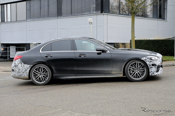 メルセデスAMG Cクラス 新型プロトタイプ。車名は「C43」か「C53」か（スクープ写真）