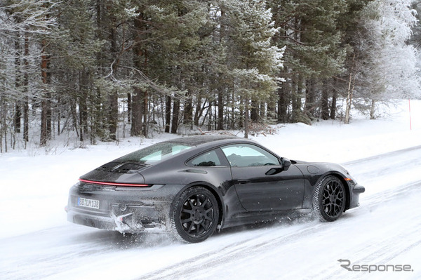 ポルシェ 911 改良新型プロトタイプ（スクープ写真）