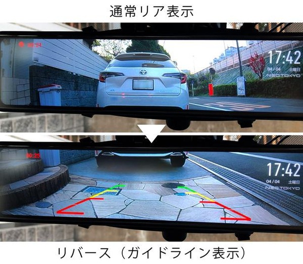 リアカメラによるガイドライン表示