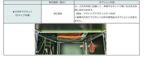 天井吊下げネット