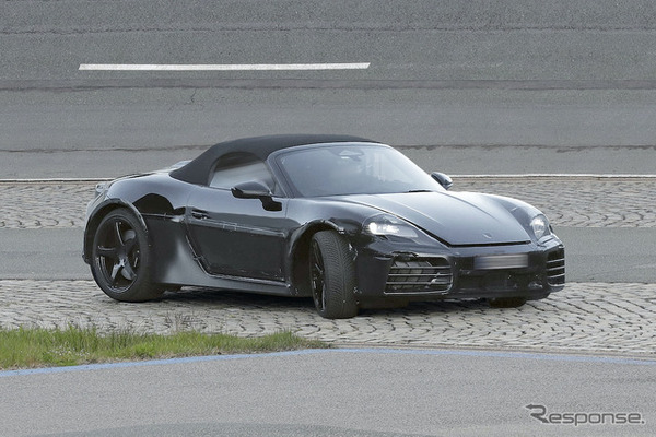 ポルシェ 718ボクスターEV 次期型プロトタイプ（スクープ写真）