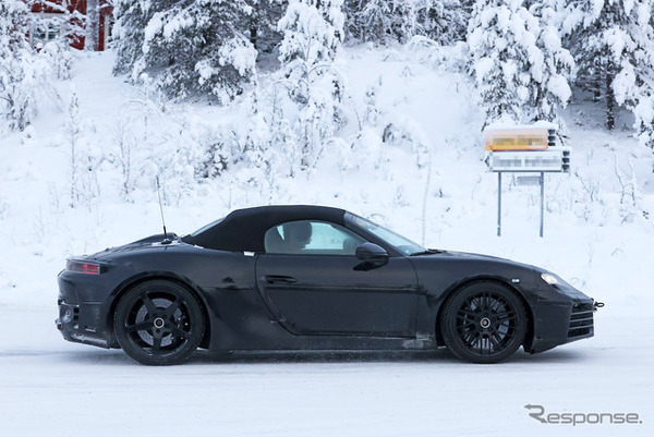 ポルシェ ボクスター 次期型EVプロトタイプ（スクープ写真）