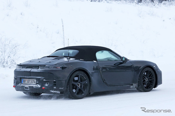 ポルシェ ボクスター 次期型EVプロトタイプ（スクープ写真）