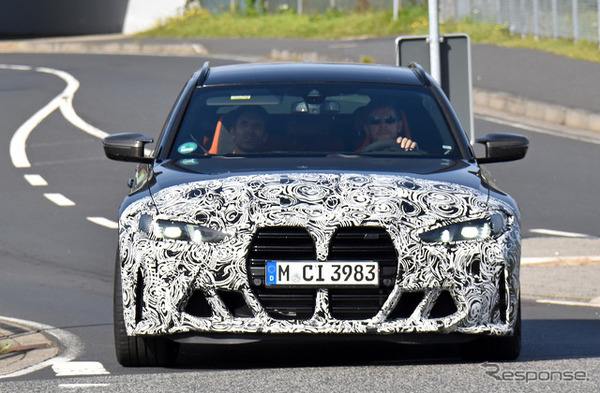 BMW M3ツーリング 改良新型プロトタイプ（スクープ写真）