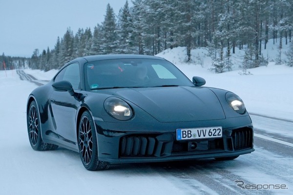 ポルシェ 911 改良新型プロトタイプ（スクープ写真）