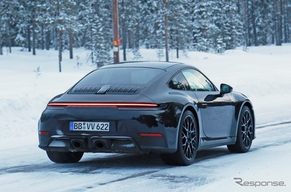 ポルシェ 911 改良新型プロトタイプ（スクープ写真）