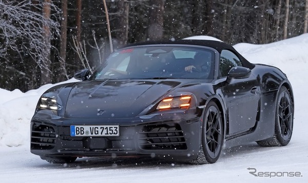 ポルシェ 718ボクスター EV プロトタイプ（スクープ写真）