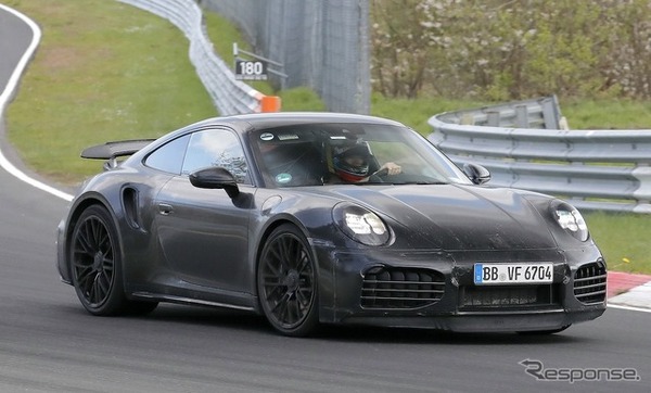 ポルシェ 911 ターボ 改良新型（スクープ写真）