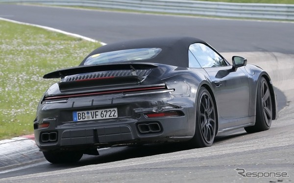 ポルシェ 911 ターボカブリオレ 改良新型（スクープ写真）