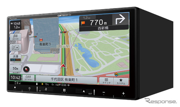 AVIC-RZ521（2D タイプ）：7V型 HD/TV/Bluetooth/USB/チューナー・AV 一体型メモリーナビゲーション