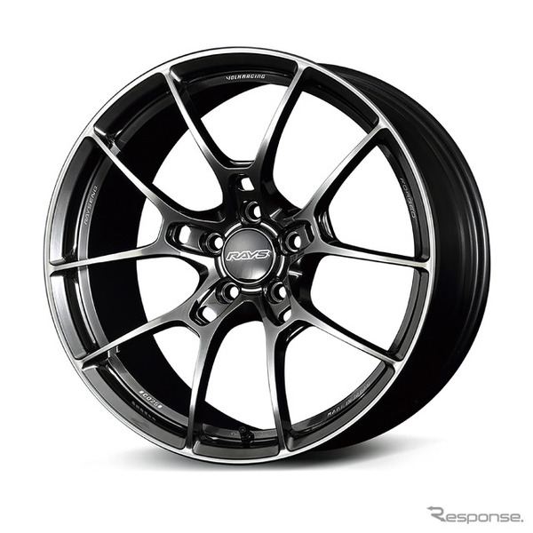 レイズ VOLK RACING G025 シャイニングブラックメタル/リムエッジDC
