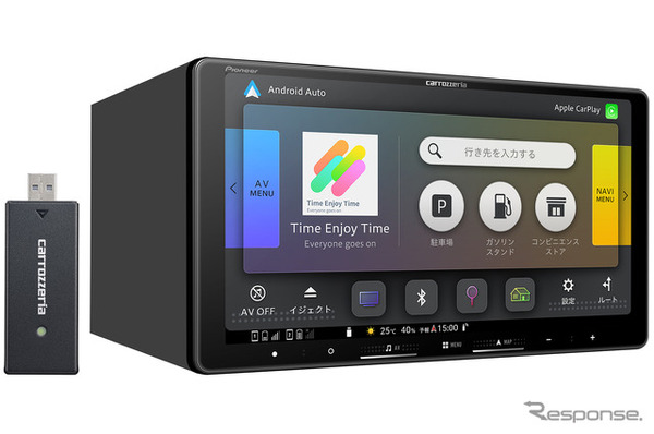 ある程度高性能な「DSP」が搭載された市販メインユニットの一例（カロッツェリア・AVIC-RQ722-DC）。