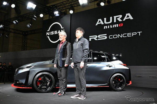 日産モータースポーツ＆カスタマイズNISMO事業所モータースポーツパワートレイン開発部主管の片倉丈嗣さん(右)と同オーテック事業所カスタマイズデザイン部部長の森田充儀さん(左)