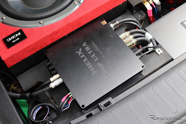「DSP」が搭載されたオーディオカーの一例（製作ショップ：M.E.I.＜広島県＞）。
