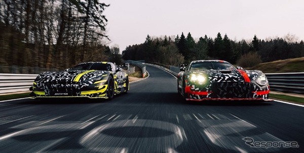 メルセデスAMG『GTブラックシリーズ』（左）とGT3次期型のプロトタイプ