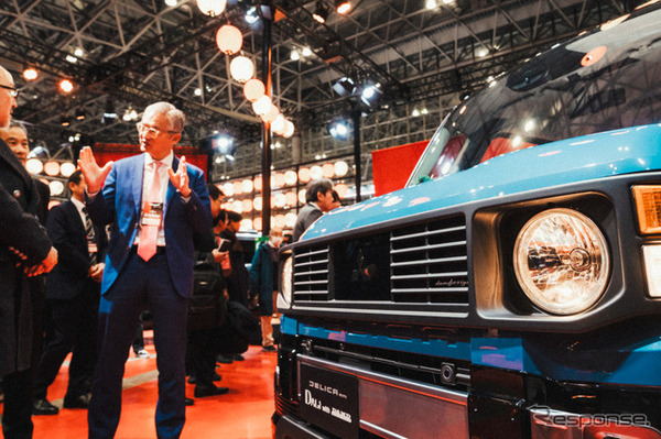 東京オートサロン2026の三菱ブースに展示された「DAMD DELICA MINI DALI」