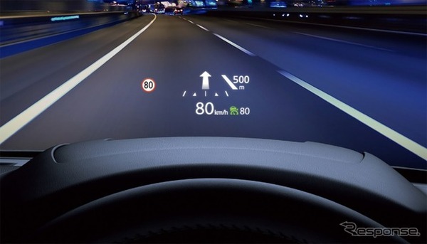 マツダ CX-5 新型のヘッドアップディスプレイ