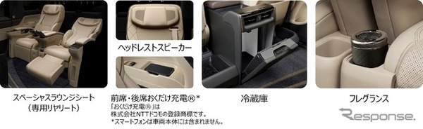 Spacious Lounge 主な特別装備