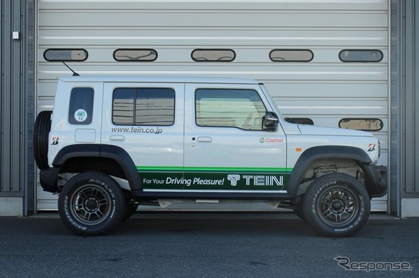 テイン 4x4ダンパースポーツ　ジムニーノマド装着例（基準車高純正比　フロント：55mmアップ / リア：45mmアップ）
