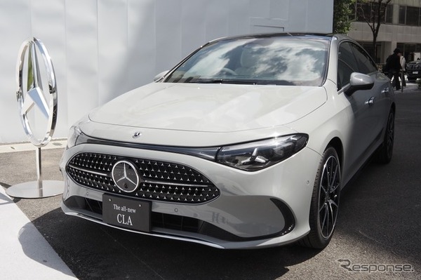メルセデスベンツ CLA 新型（写真はBEV仕様。Mercedes-Benz Studio Tokyo）