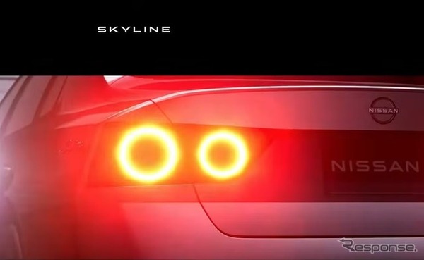 日産 スカイライン 次期型のティザーイメージ