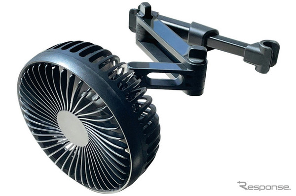 Kashimura・USB扇風機　ヘッドレスト取り付け（KJ-191）