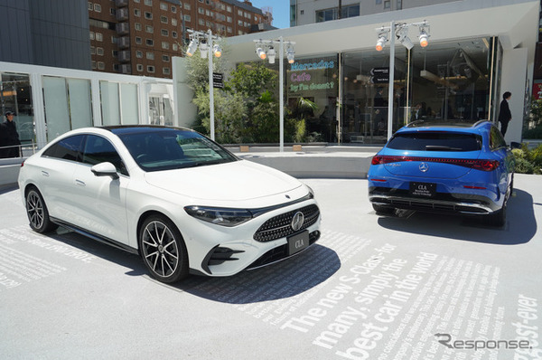 メルセデスベンツ CLA 新型。写真右がEVの「with EQ Technology」