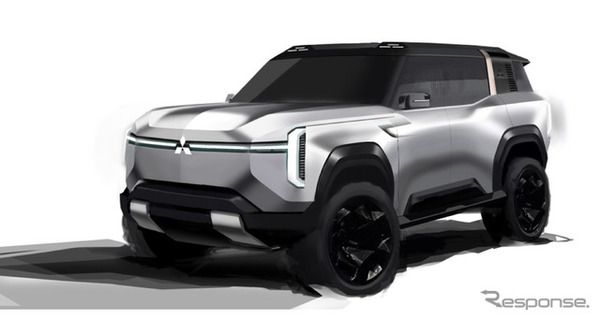 三菱 パジェロ 新型のエクステリアデザインスケッチ