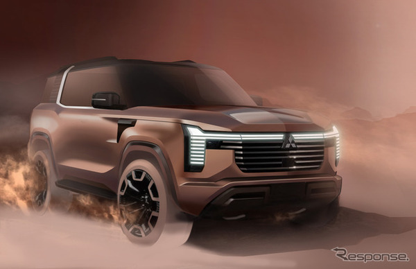 三菱 パジェロ 新型のエクステリアデザインスケッチ