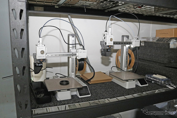 MSTには3Dプリンターが大（1台）、中（2台）、小（2台）を完備。製作するパーツに合わせて設備を選べる設定になっている。