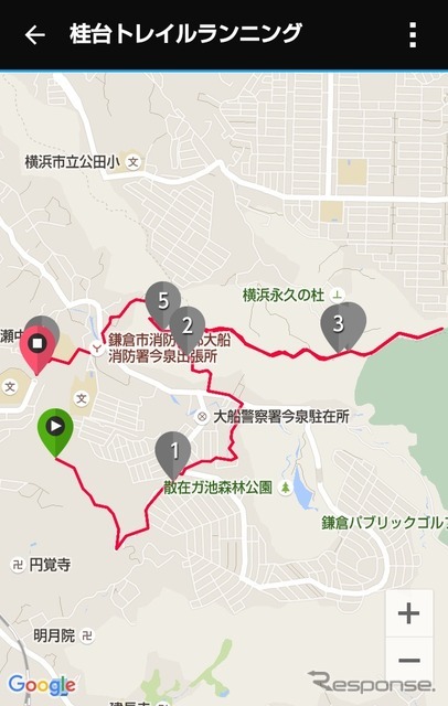 設定した距離や時間ごとにラップを刻んで諸データをチェックすることができる