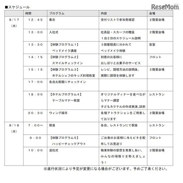 日程・プログラム詳細
