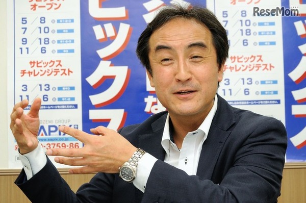 SAPIX（サピックス）中学部 教務部部長兼教育情報センター部長の高橋淳氏　（撮影：稲葉九）