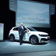 VWティグアン新型発表会、VGJ代表取締役ティル・シェア　〈撮影 高木啓〉