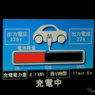 30kW型充電器のディスプレイ。