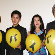 大野拓朗、志尊淳、藤原紀香、時任三郎／『サバイバルファミリー』初日舞台挨拶