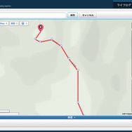 パソコンのgarminconnect.comサイトで地図に通過点を打ち込んでいき、コースを作成する