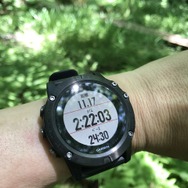 ここまで11.17km歩いて、所要時間は2時間22分03秒、現在のペースは1kmあたり24分30秒