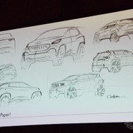 ジープ・コンパス新型のデザインスケッチ
