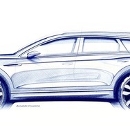 VW トゥアレグ 新型のティザースケッチ