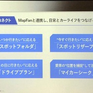 大きく4つの機能を備えた「MapFanコネクト」