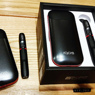 IQOS愛用者500万人突破記者発表＿IQOS「Motor Edition」や「イエローメンソール」（東京・銀座、2018年5月25日）