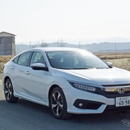 シビックセダン。福島・浪江町にて。