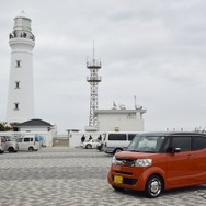 ホンダ N-BOXスラッシュ。千葉・犬吠埼にて。