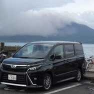 鹿児島湾にて。