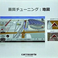 地図をHDパネル用に最適化。自車マークのスムージングも実施した