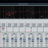 『グラウンドゼロ・GZDSP 4-8X』に付属の付属の調整用アプリケーション GUI（グラフィカルユーザーインターフェース）の調整画面。