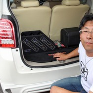 「軽自動車の音の軽さを払拭して重低音を出す」ことをテーマにしてオーディオを進化させてきたオーナーの中島さん。
