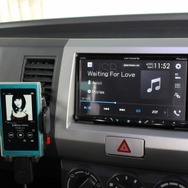 2DINヘッドユニットとDAPを音源として利用する。徹底した音質仕様のクルマであることがここからも読み取れる。