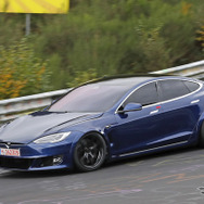 テスラ モデルS Plaid 開発車両（スクープ写真）